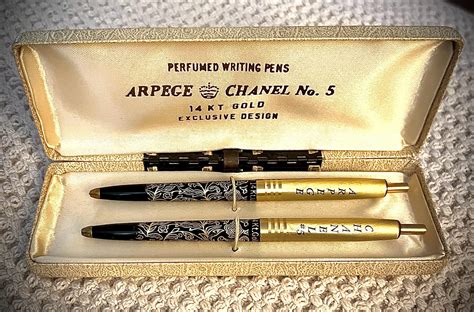 chanel no 5 perfumed writing pens|arpege Chanel no 5 pens.